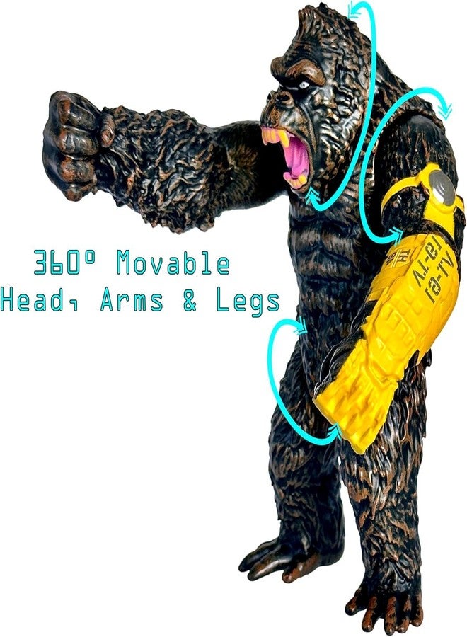 FUNFOB Gorilla King Kong Action Figure Height -17cm Collectible PVC Multicolour | Kong Yellow with Band - Image 5